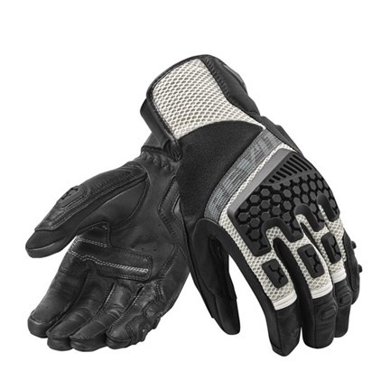 Guanti moto touring adventure sport estivi Rev'it Sand 3 nero grigio Black silver summer gloves