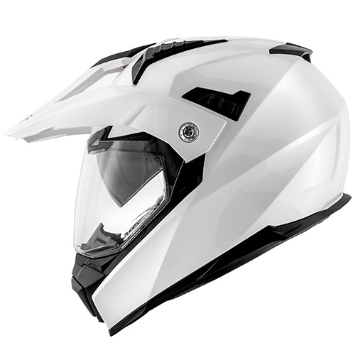Casco moto integrale enduro strada touring Kappa Kv30 Bianco helmet