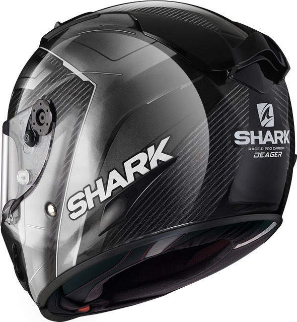 Casco integrale moto carbonio Shark Race-R Pro Carbon Deager white helmet casque