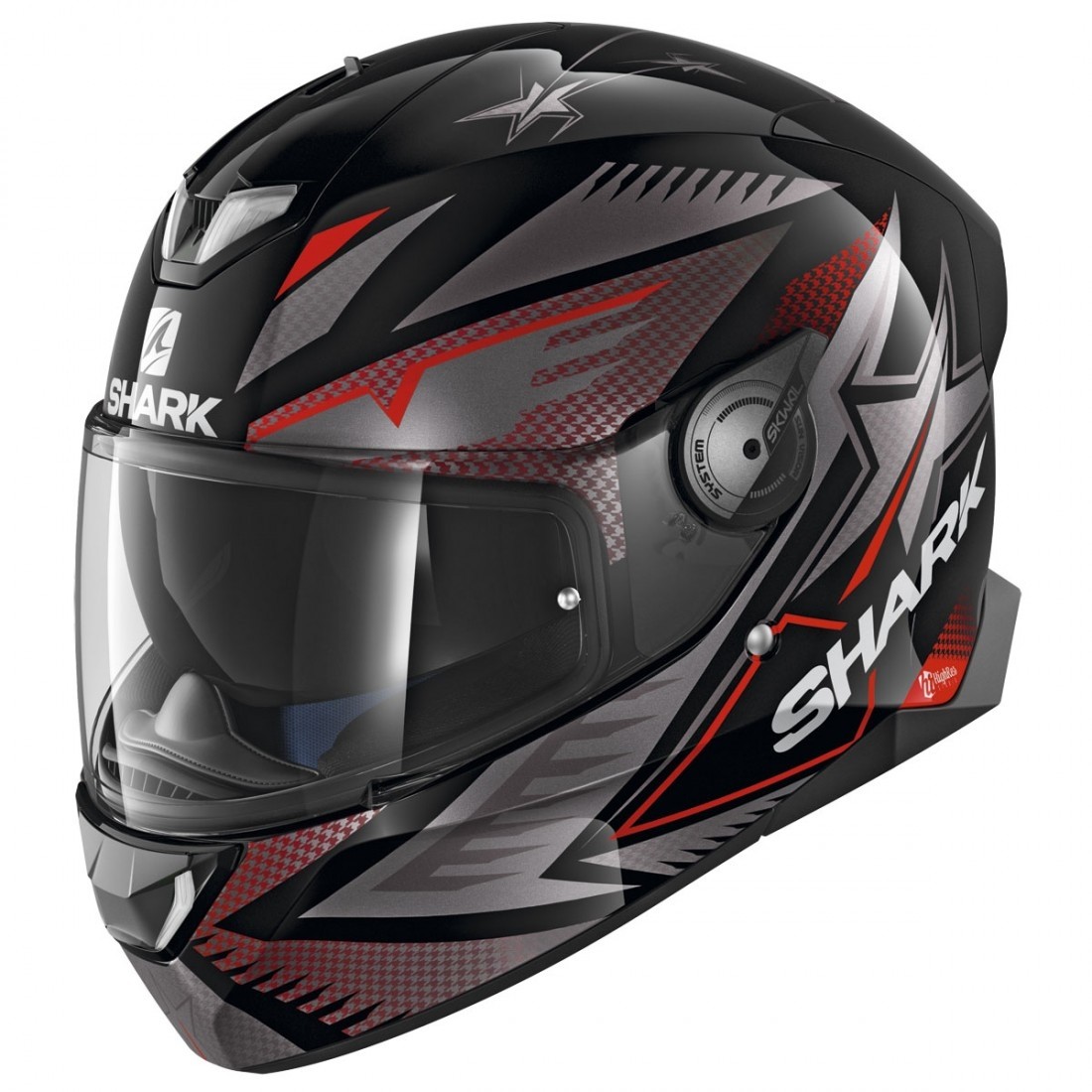 Casco integrale moto Shark Skwal 2 Draghal nero grigio rosso black red helmet casque