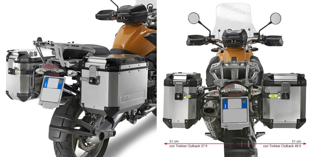 Telai valigie laterali Bmw R1200 gs Givi PL684CAM pannier holder