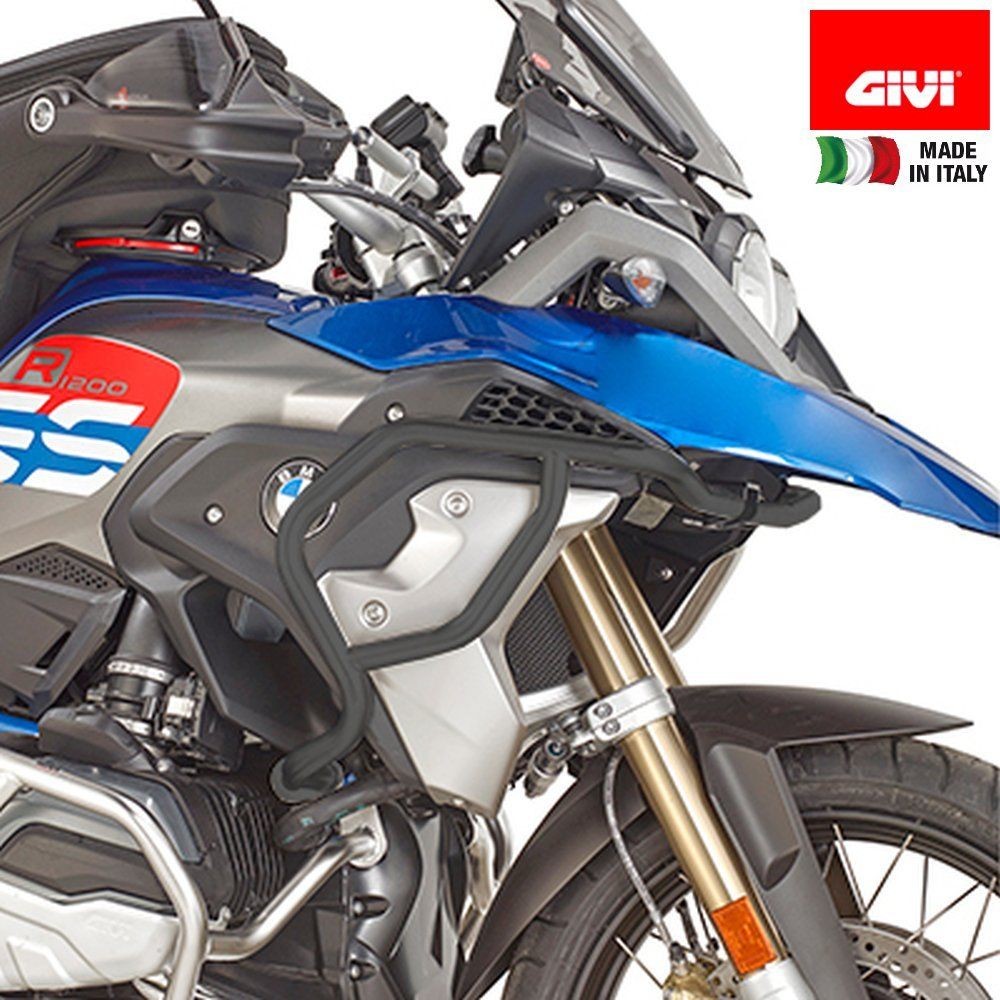 Paramotore Protezione motore tubolare nero Bmw R1200 Gs 2017-18 Givi TNH5124 engine guarda protector