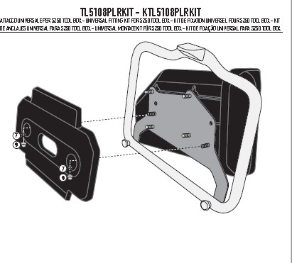 Attacco TL5108PLRKIT Tool Box Bmw R1200 Gs 2013-18