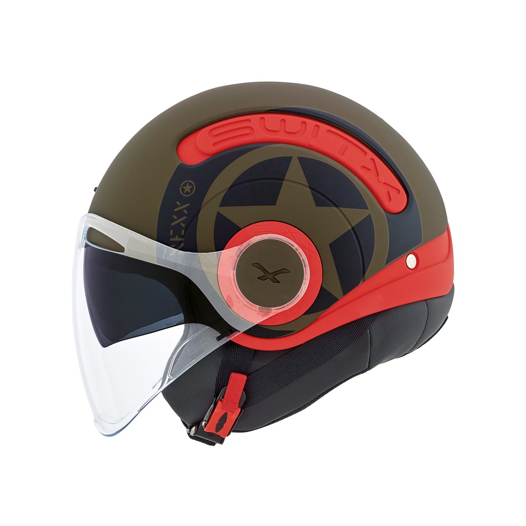 Casco jet moto scooter Nexx Sx10 Hero Military Green Mt verde militare helmet casque