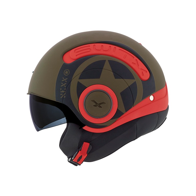 Casco jet moto scooter Nexx Sx10 Hero Military Green Mt verde militare helmet casque