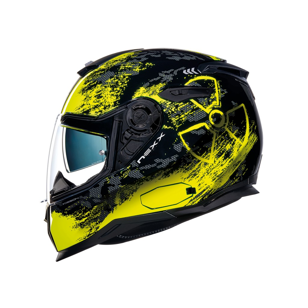 Casco integrale Nexx SX.100 Toxic nero giallo black neon yellow helmet casque