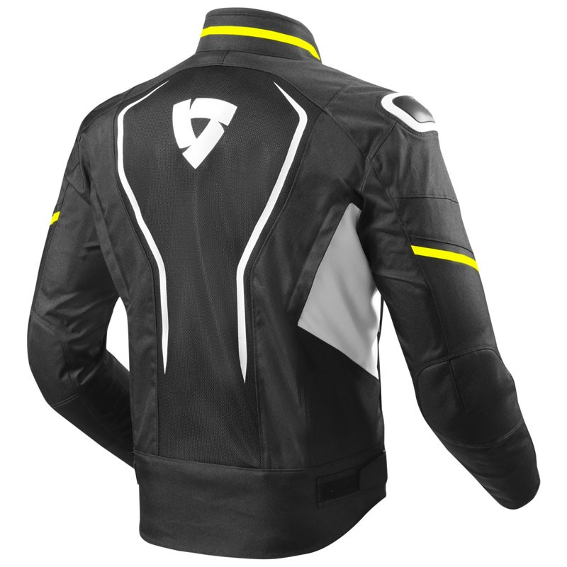 Giacca estiva moto Rev'it Vertex Air Nero giallo black neon yellow summer jacket