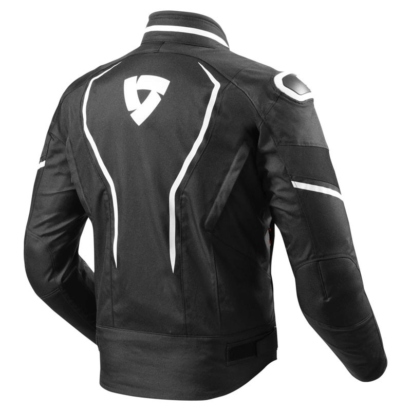 Giacca moto Rev'it Vertex Nero bianco black white jacket