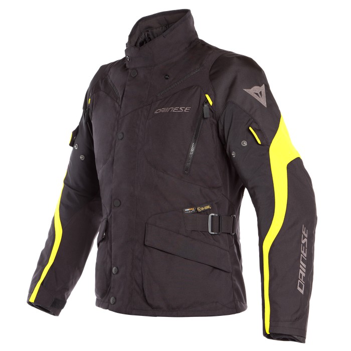 Giacca moto touring 4 stagioni Dainese Tempest 2 D-dry nero giallo black yellow fluo jacket