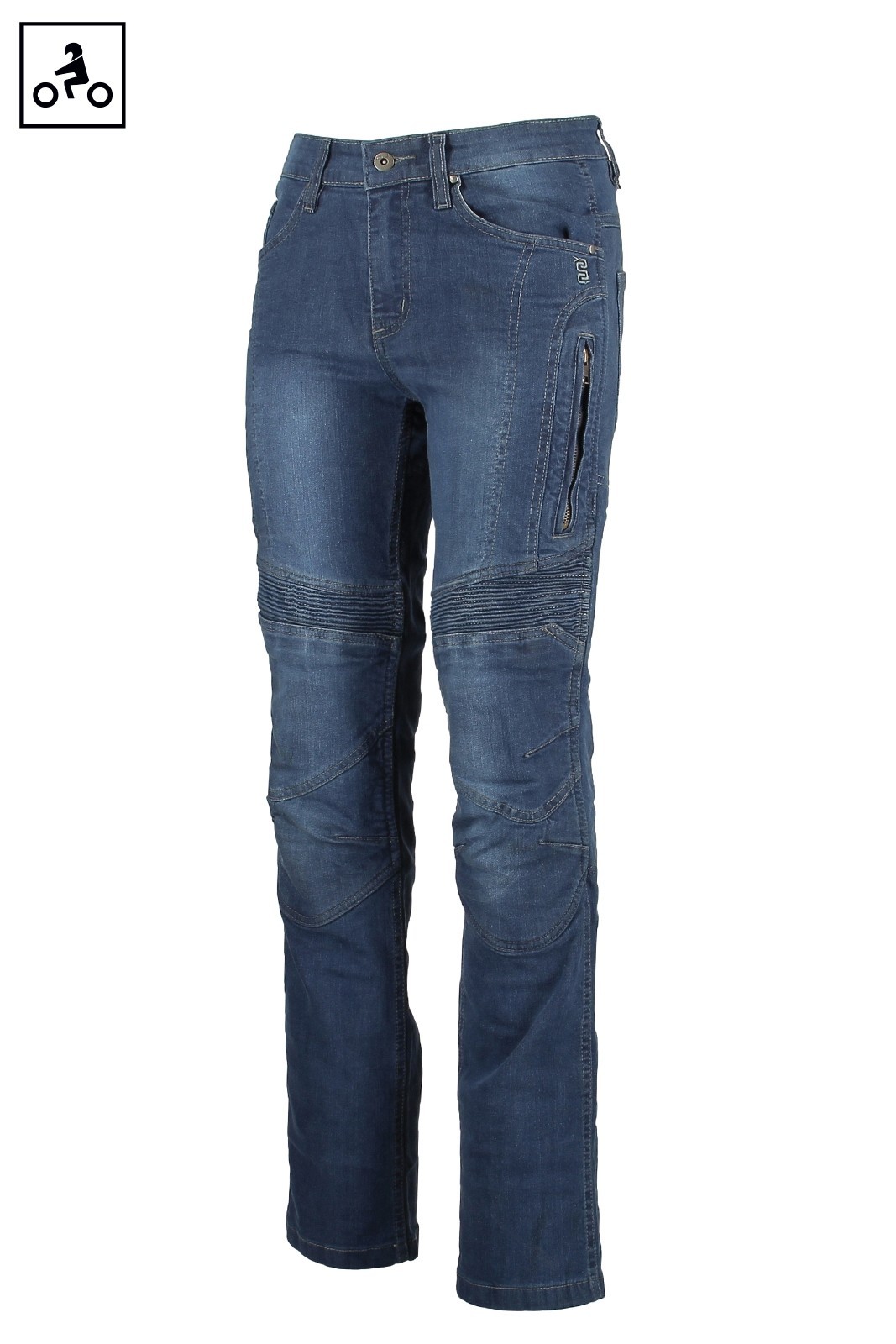 Jeans omologati donna moto con protezioni Oj Upgrade lady woman blu