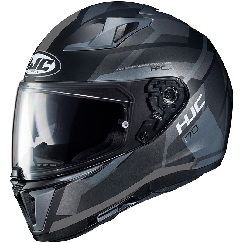 Casco integrale moto doppia visiera Hjc i70 Elim MC5sf nero grigio black grey Helmet casque
