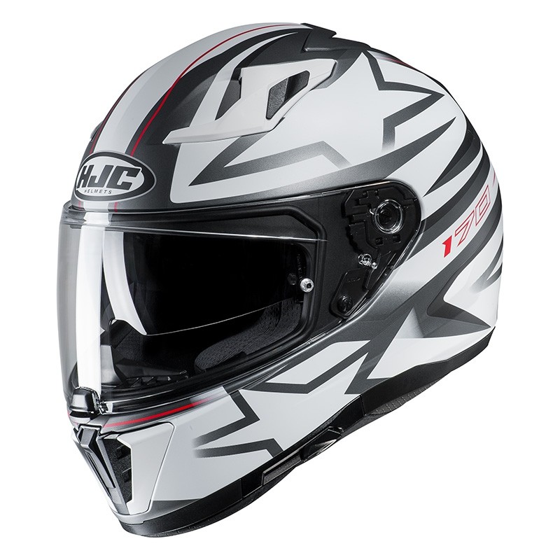 Casco integrale moto doppia visiera Hjc i70 Cravia MC10sf bianco nero white black Helmet casque
