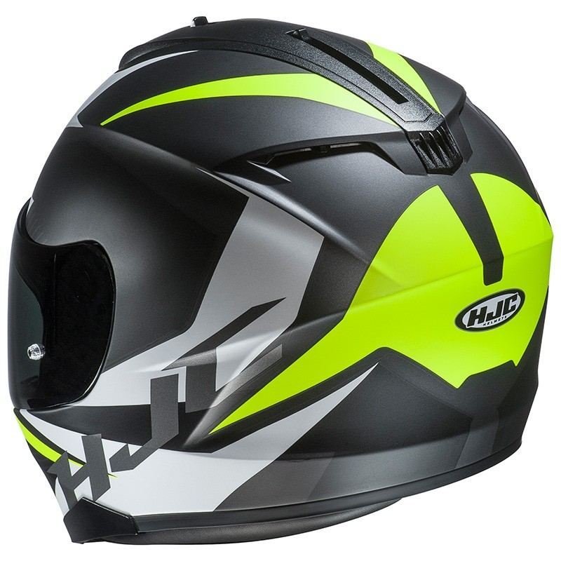 Casco integrale moto doppia visiera Hjc C70 Troky Mc4hsf nero giallo fluo black yellow Helmet casque