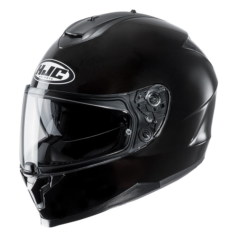 Casco integrale moto doppia visiera Hjc C70 nero lucido black Helmet casque