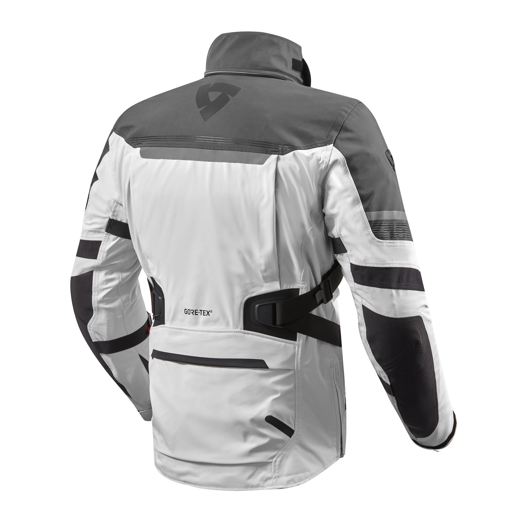 Giacca moto touring adventure triplo strato Rev'it Poseidon 2 Goretex GTX Grigio chiaro antracite silver 3 layers jacket