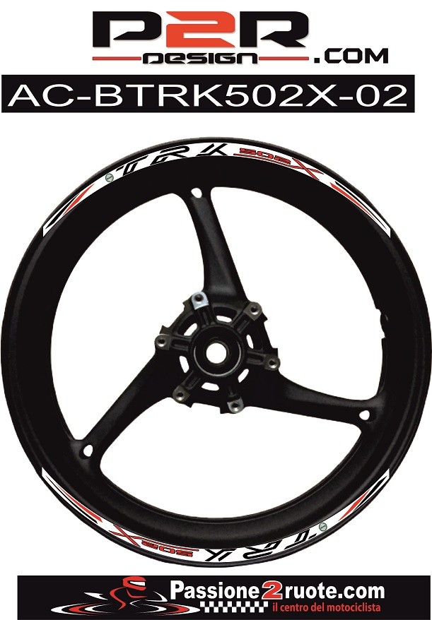 Adesivi cerchi Benelli Trk 502 X bianco white wheel stickers