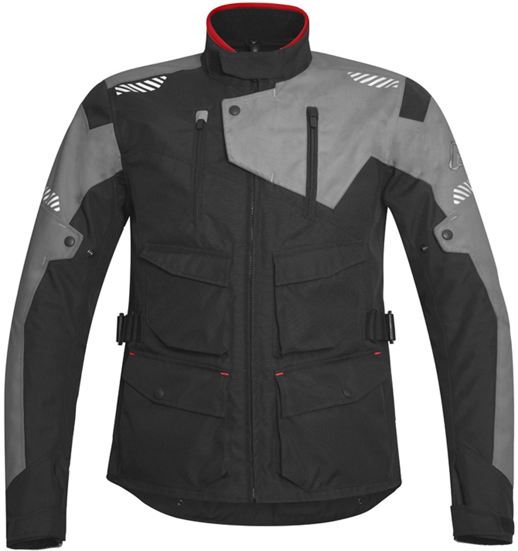 Giacca moto adventure touring Acerbis Discovery Safary nero grigio black grey jacket
