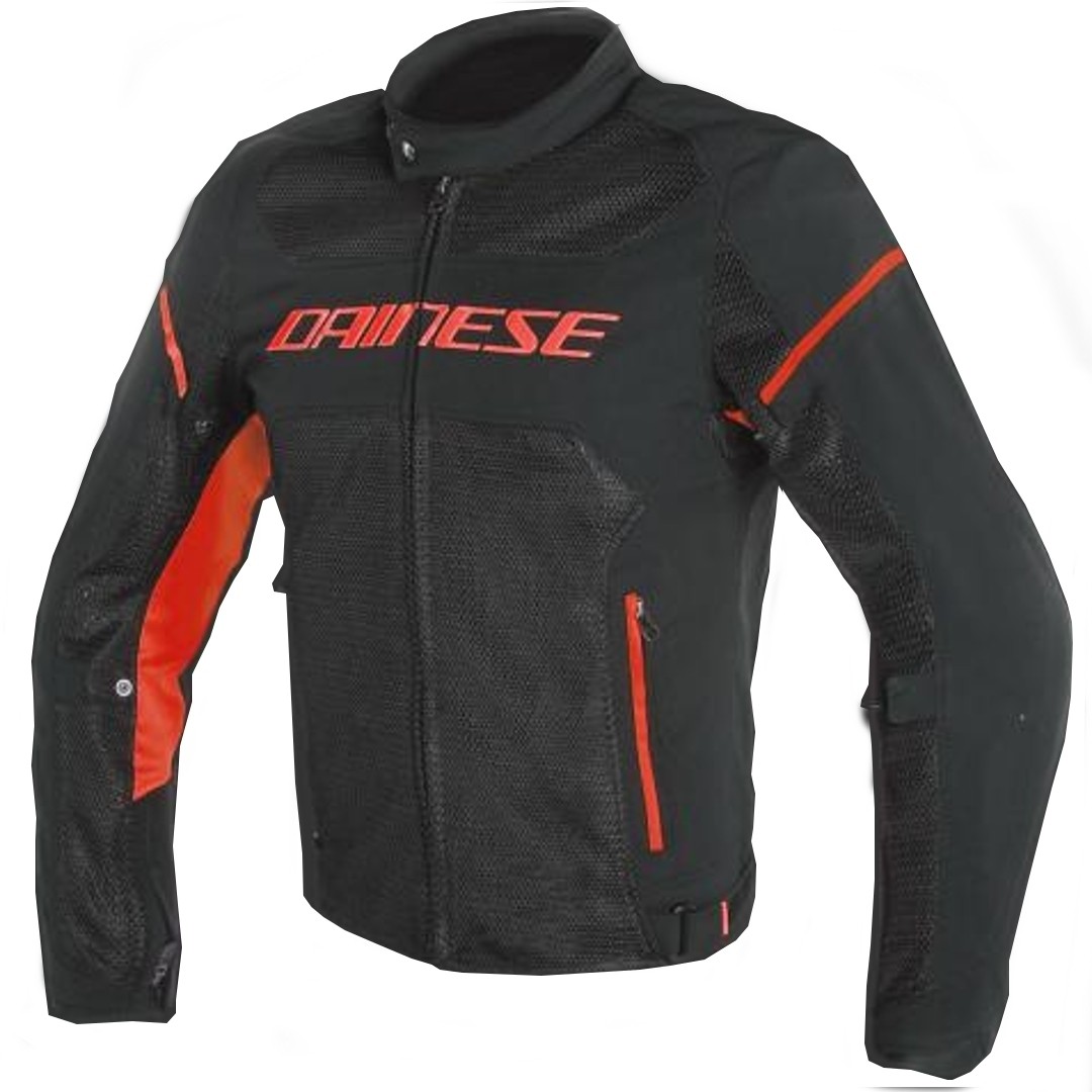 Giacca Dainese Air Frame D1 Tex Nero Rosso fluo