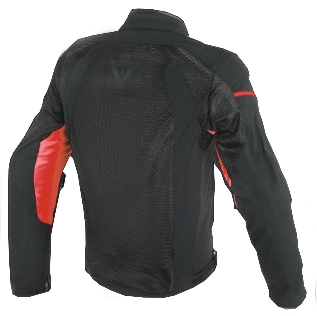 Giacca moto tessuto traforata estiva sfoderabile Dainese Air frame D1 Tex black red fluo P75 jacket