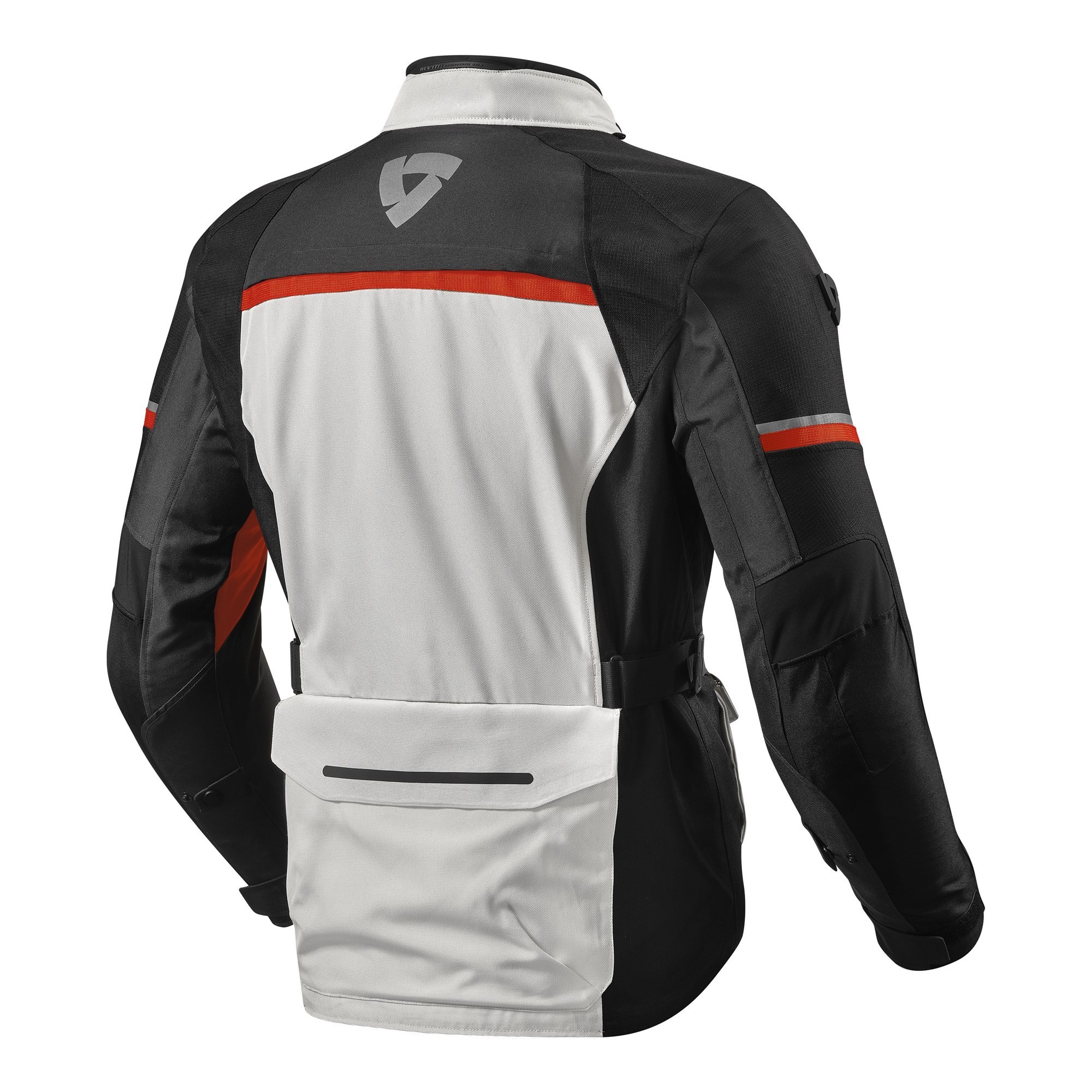 Giacca moto touring adventure 4 stagioni impermeabile Rev'it Outback 3 grigio rosso silver red 4 seasons waterproof jacket