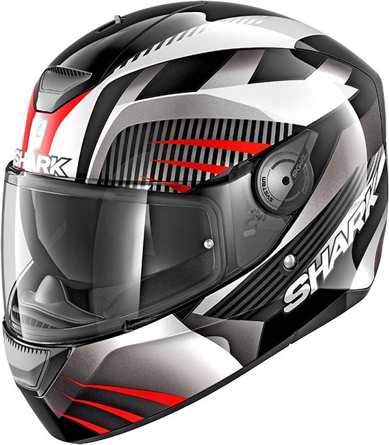 Casco integrale Shark D-Skwal Mercurium black white red