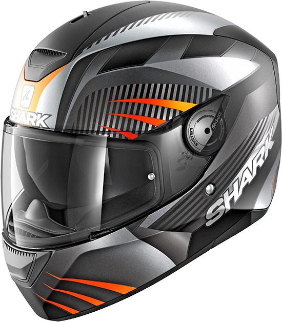 Casco integrale Shark D-Skwal Mercurium black antracite orange