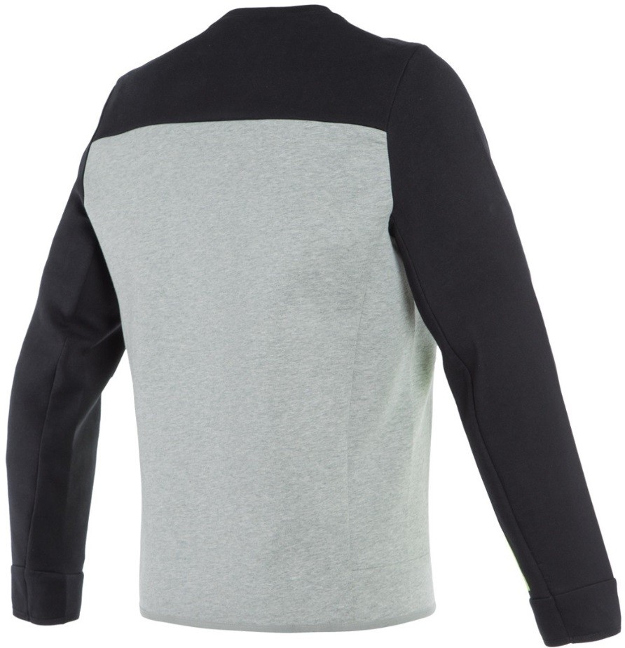 Felpa Dainese Contrast Sweatshirt nero grigio giallo black melange yellow
