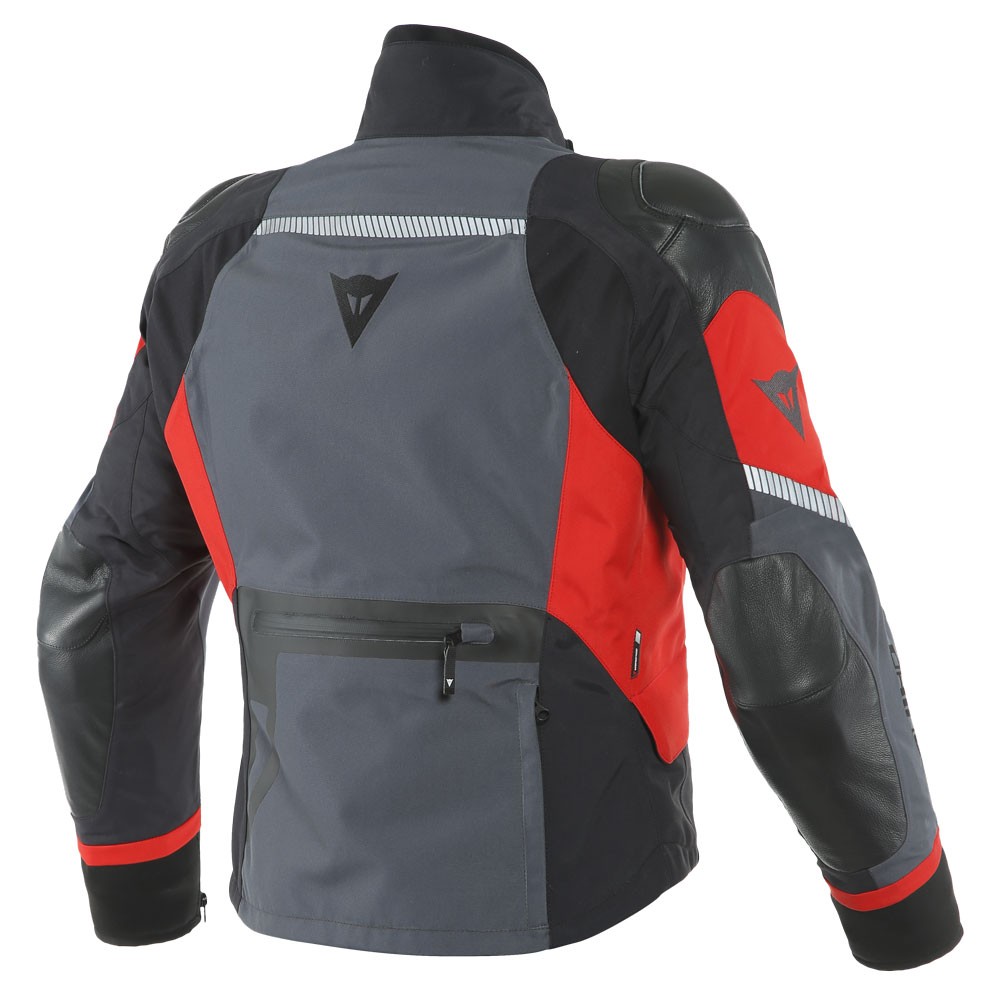 Giacca moto touring Dainese Sport Master Goretex nero grigio rosso black lava red ebony jacket
