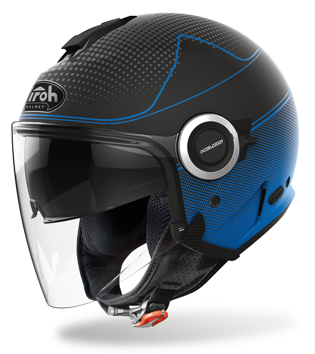 Casco Airoh Helios Map blu matt casque helmet