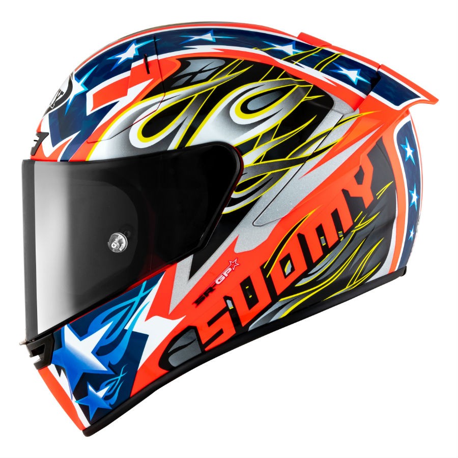 Casco integrale fibra carbonio moto racing pista corsa Suomy Sr-Gp Glory Race helmet casque