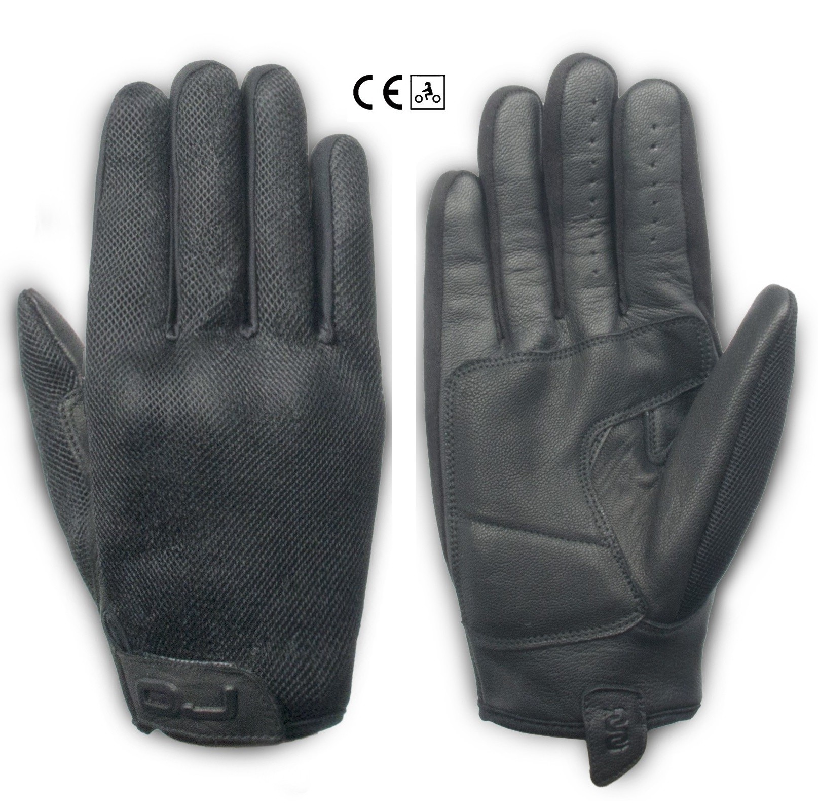 Guanti moto scooter traforati primavera estate Oj Insider nero black spring summer perforated gloves
