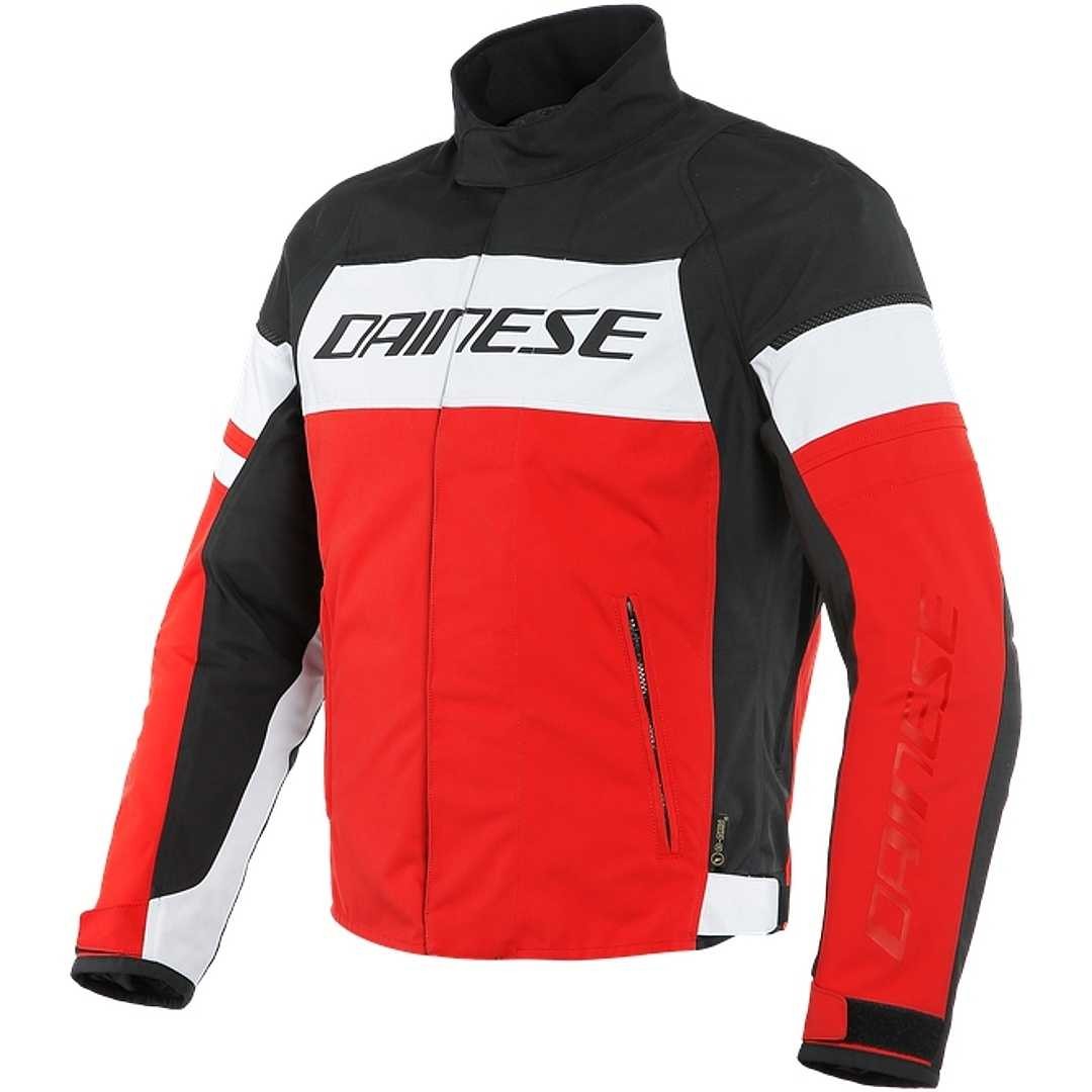 Dainese Saetta D-dry white lava red black Giacca uomo moto sport touring naked vintage bianco nero rosso jacket
