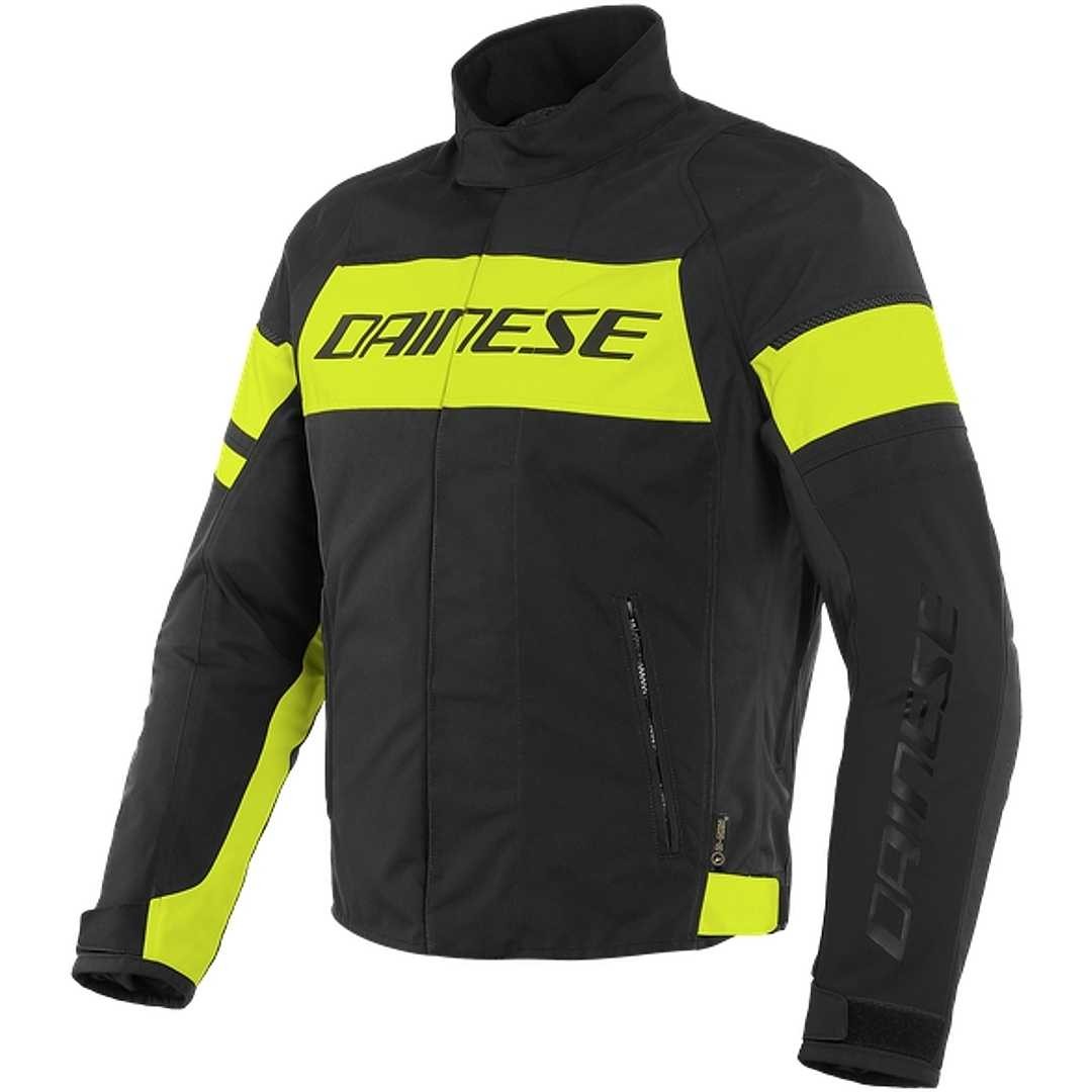 Dainese Saetta D-dry black fluo yellow Giacca uomo moto sport touring naked vintage nero giallo jacket