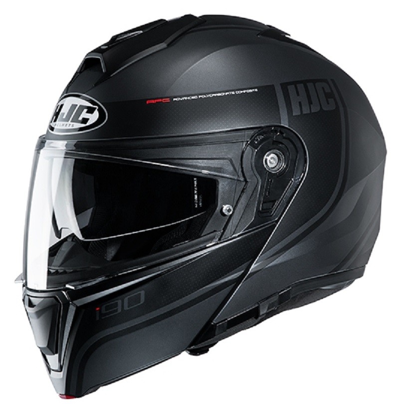 Hjc I90 Davan black antracite nero MC5sf Casco modulare apribile moto flip up helmet casque