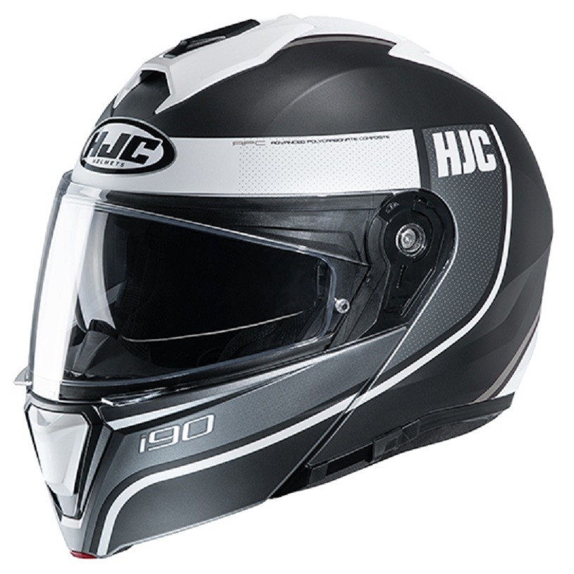 Hjc I90 Davan black white nero bianco MC10sf Casco modulare apribile moto flip up helmet casque