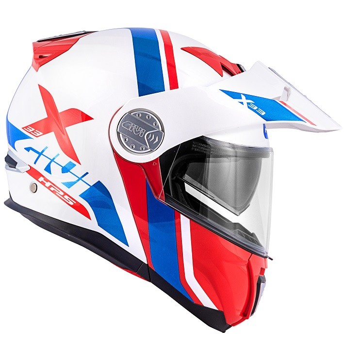 Casco modulare apribile Givi X33 Canyon Division bianco rosso blu white red blue touring adventure moto Flip up Helmet casque