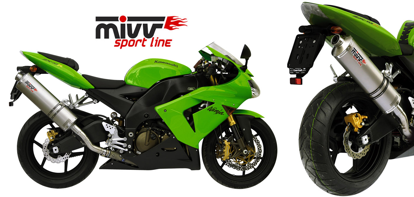 Scarico Mivv Oval Classic Titanio Passaggio Alto Kawasaki ZX-10R (03-04) – AK.012.L4