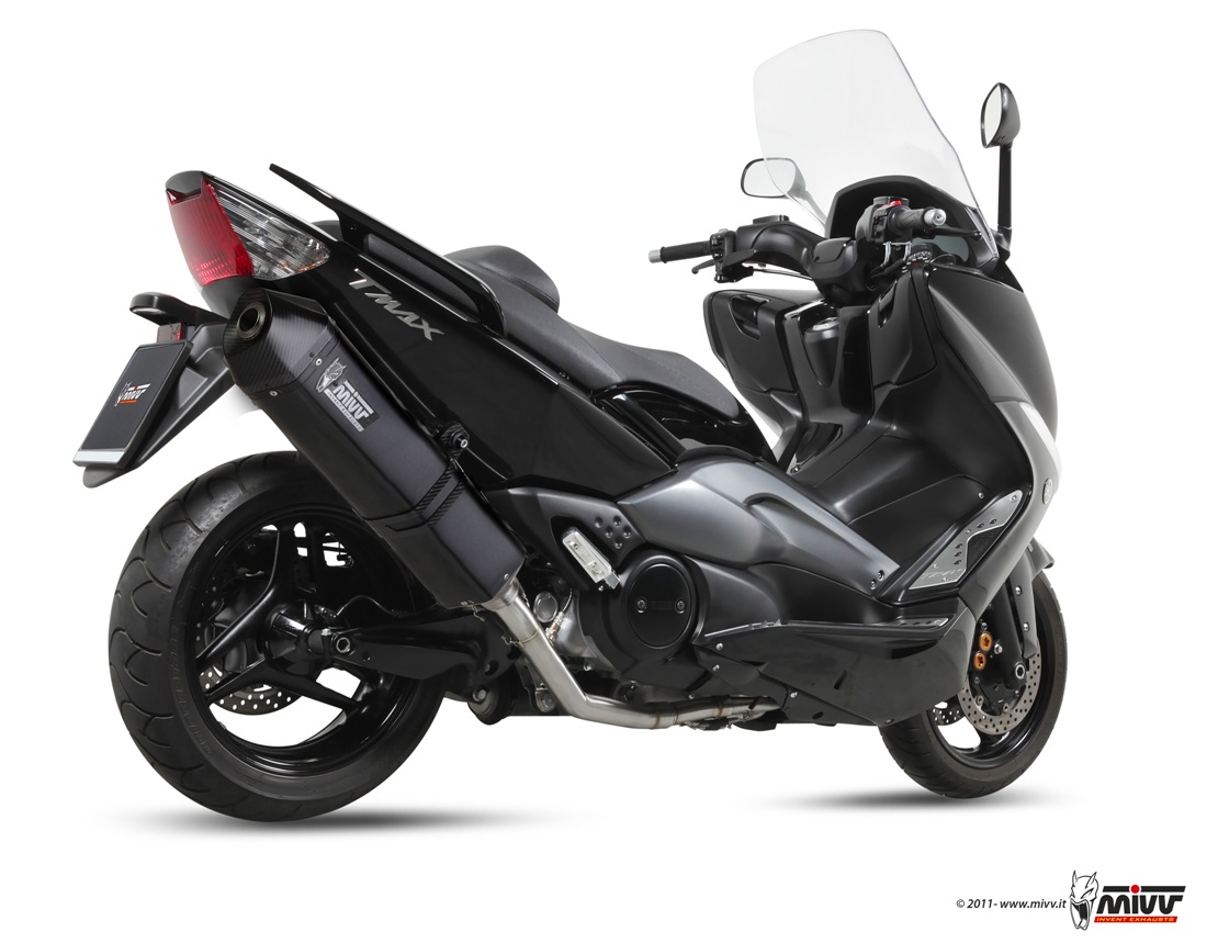 Impianto Scarico Completo Mivv Speed Edge Steel Black Yamaha T-Max 2008-2011 Y.035.LRB Exhaust Auspuff