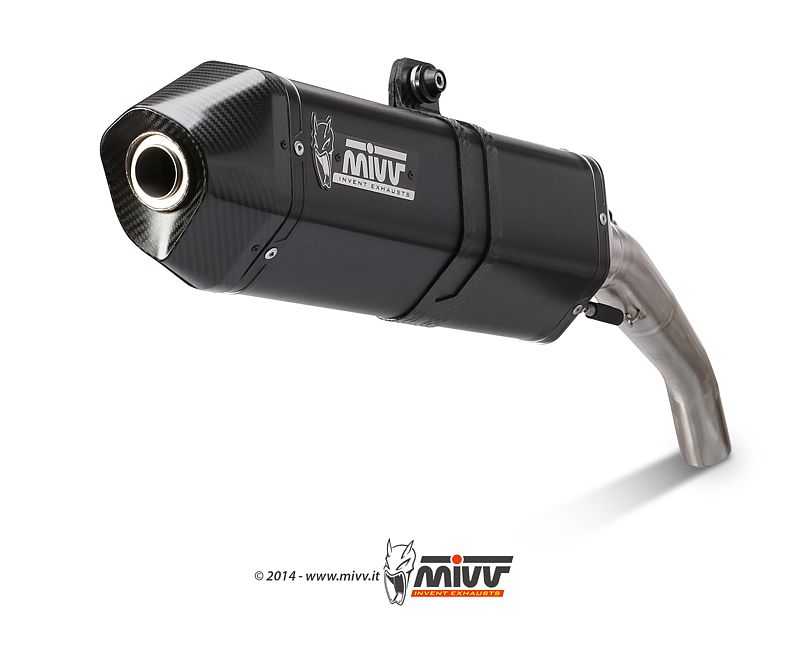 Impianto Scarico Completo Mivv Speed Edge Steel Black Yamaha T-Max 2008-2011 Y.035.LRB Exhaust Auspuff