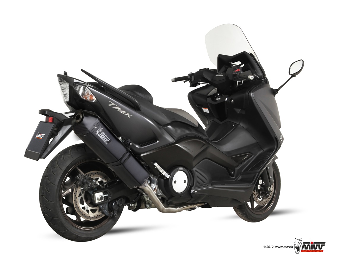 Impianto Scarico Completo Mivv Speed Edge Steel Black Yamaha T-Max (dal 12) - Y.037.LRB