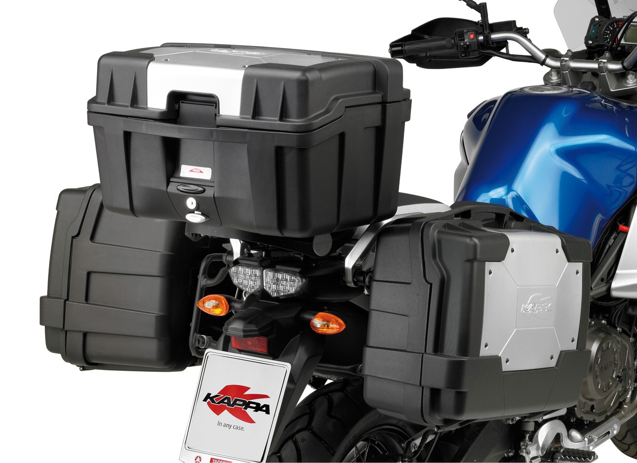 Valigia Bauletto moto posteriore o laterale Kappa KGR46 Garda 46 litri nero grigio black silver top case side case
