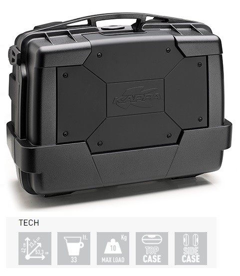 Bauletto posteriore Valigia laterale MONOKEY Kappa KGR33N Garda 33 litri nero black top case side case