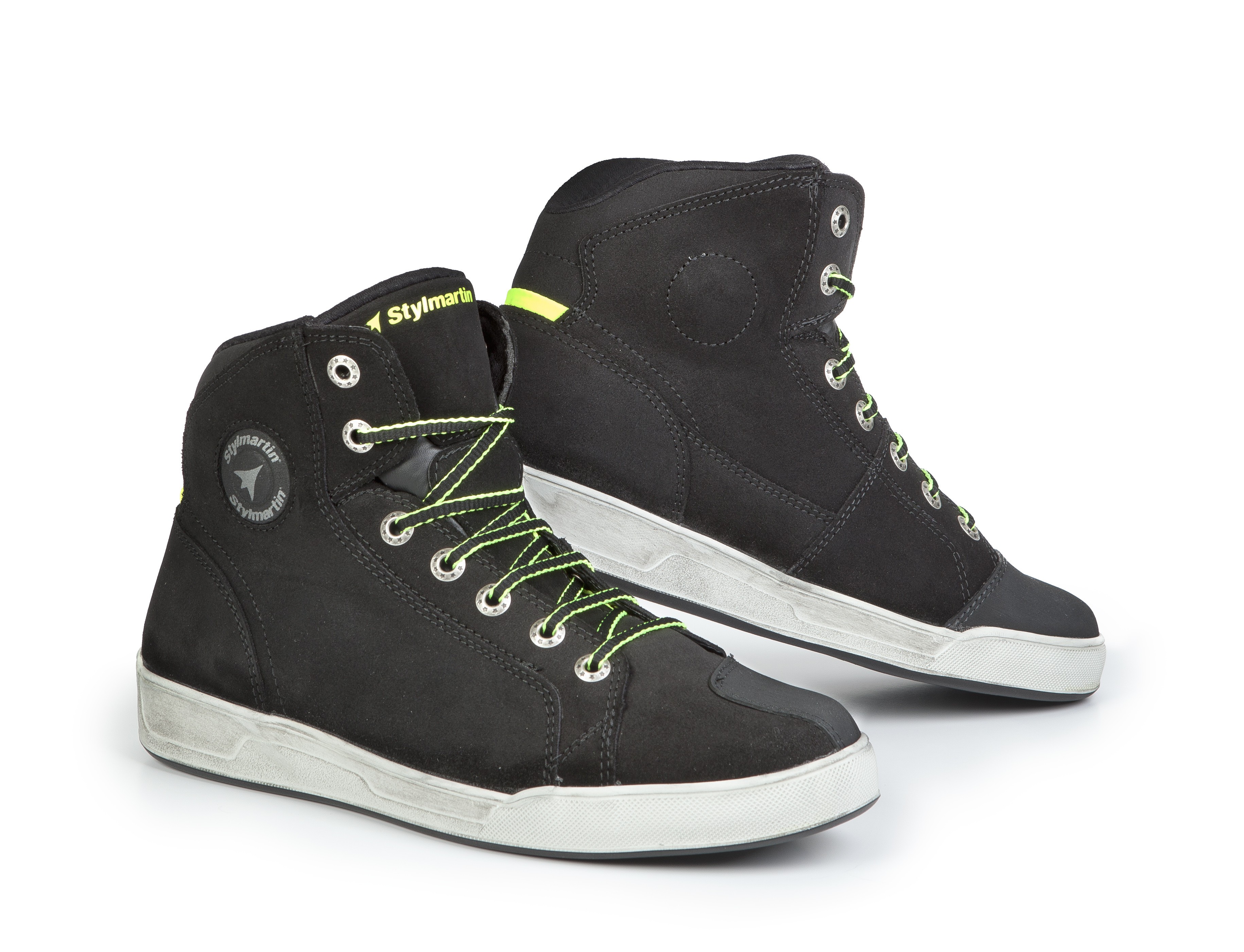 Scarpe moto pelle Stylmartin Seattle evo nero black vintage waterproof shoes