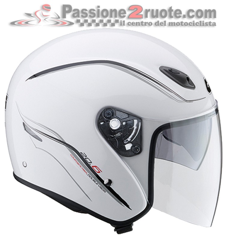 Casco jet fibra Givi 206 Fiber J-2 bianco white Helmet casque