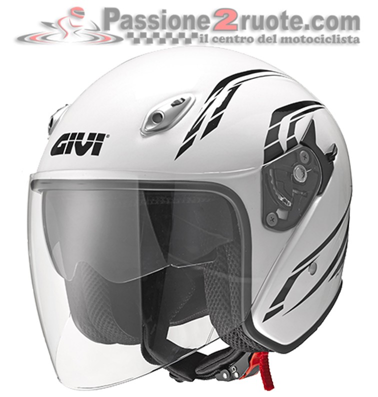 Casco jet fibra Givi 206 Fiber J-2 bianco white Helmet casque