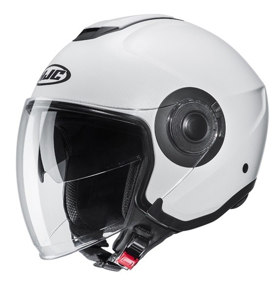 Casco jet Hjc i40 bianco perla semi flat pearl white Helmet casque