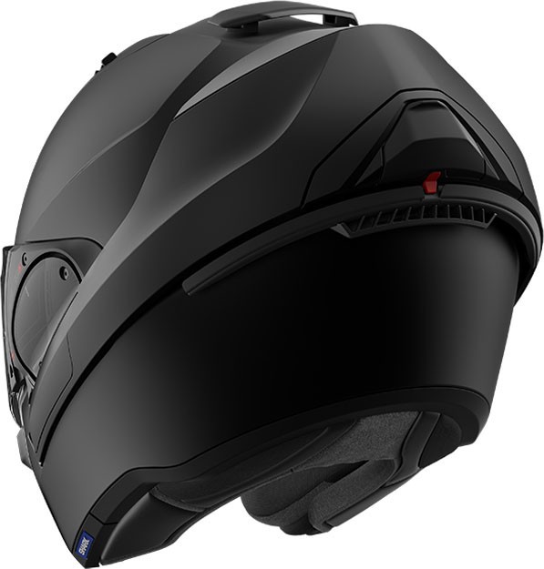 Casco modulare apribile reversibile moto Shark Evo Es nero opaco black mat helmet casque
