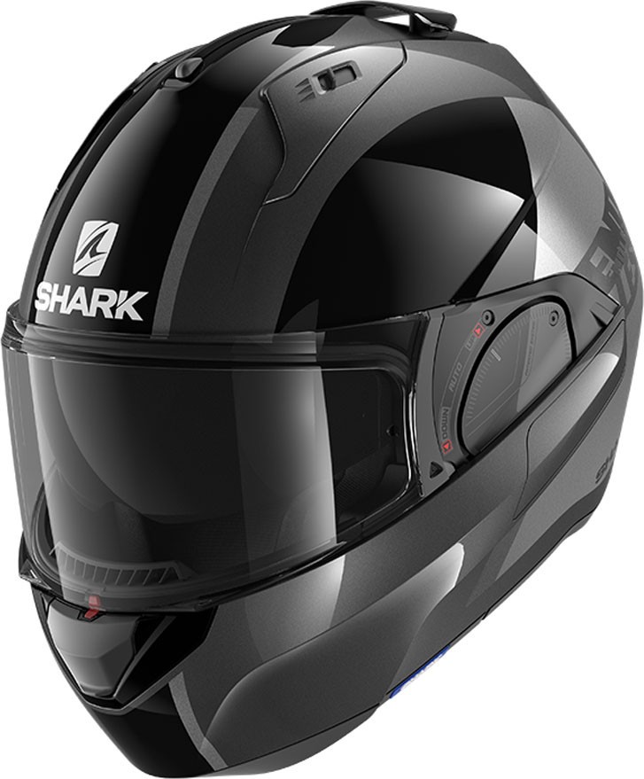 Casco modulare Shark Evo Es Endless black antracite AKA helmet casque