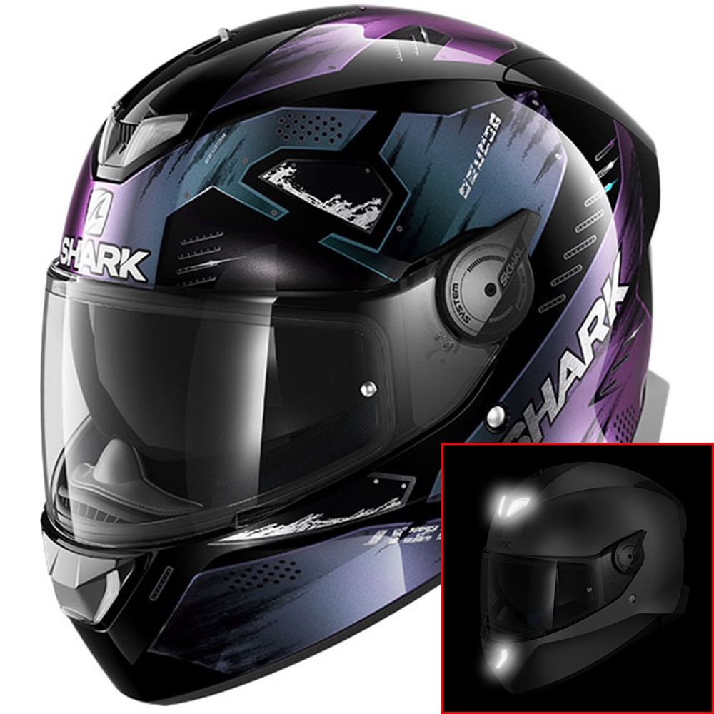 Casco integrale Shark Skwal 2 Venger black glitter helmet casque