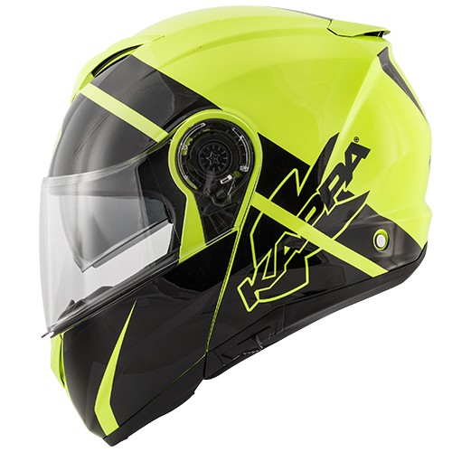 Casco modulare Kappa Kv32 Orlando Linear yellow black helmet